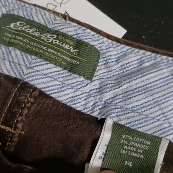 Womans Eddie Bauer Size 14 Brown Capris - Picture 2 of 5